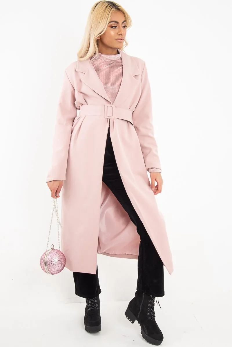 Rose Longline Tailored Belted Coat - Joelle