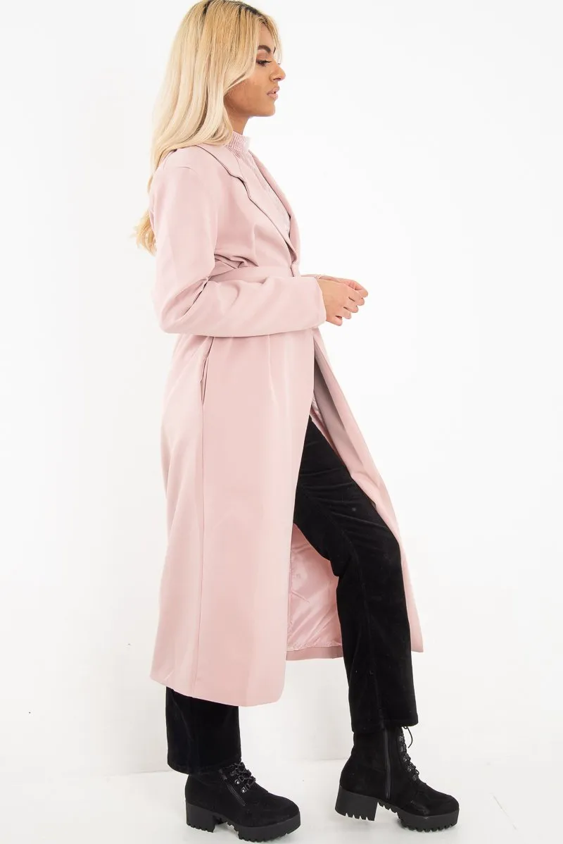 Rose Longline Tailored Belted Coat - Joelle