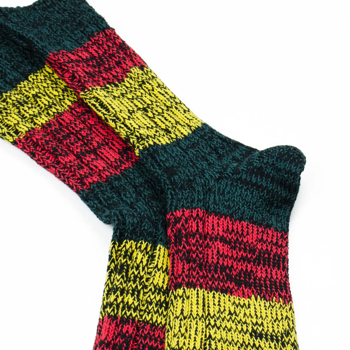 RoToTo - Mixture Socks - Green/Red/yellow