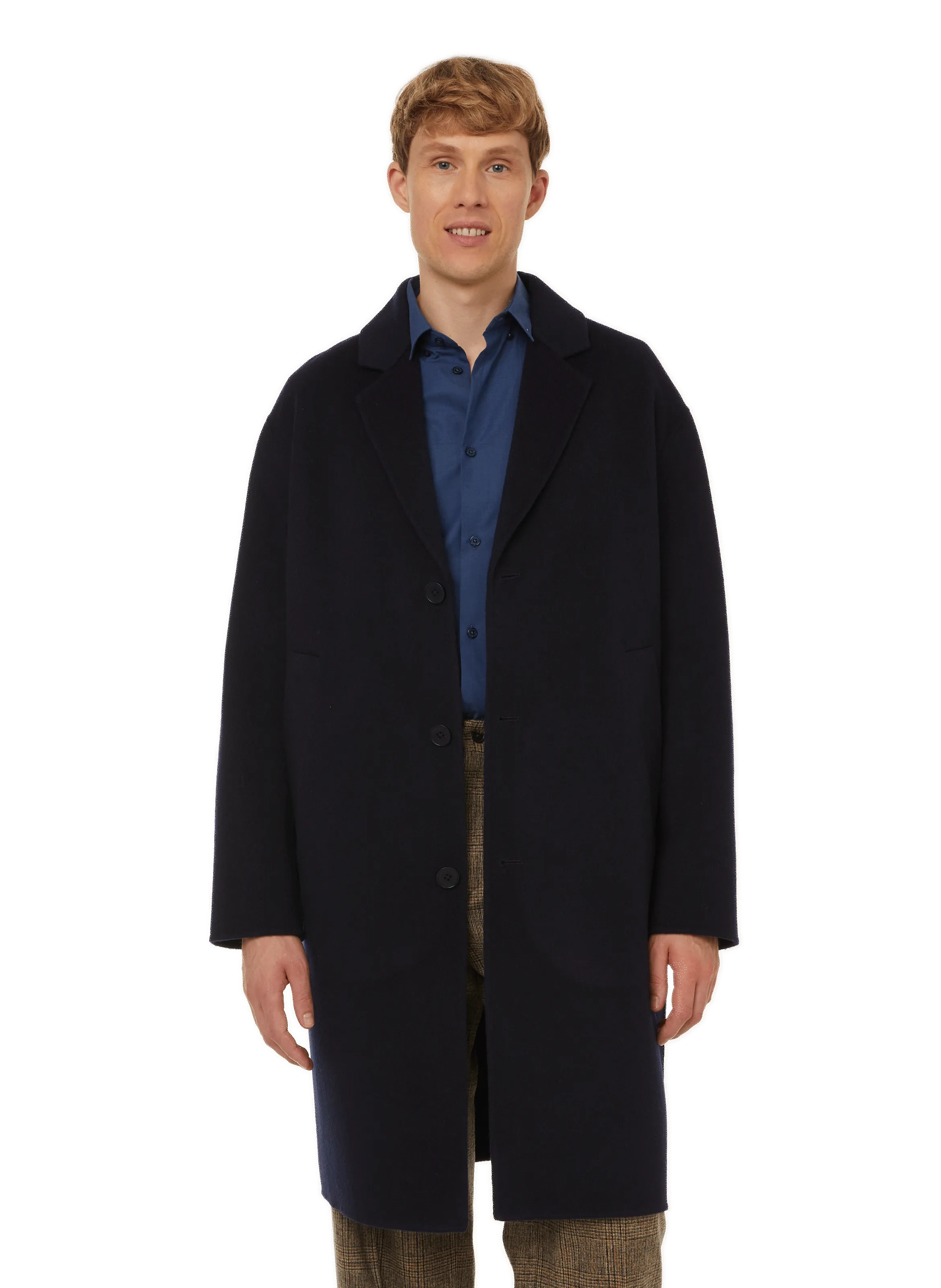 Saison 1865  Straight wool coat - Blue