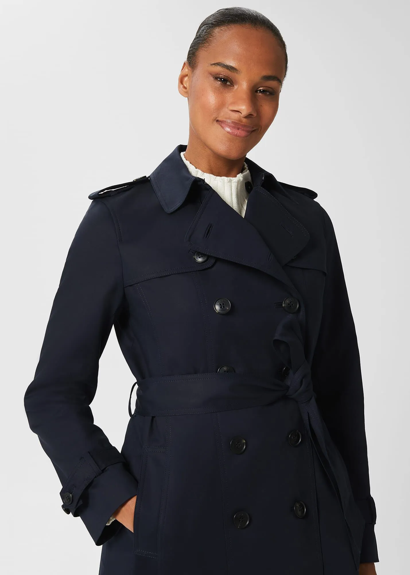 Saskia Shower Resistant Trench Coat 