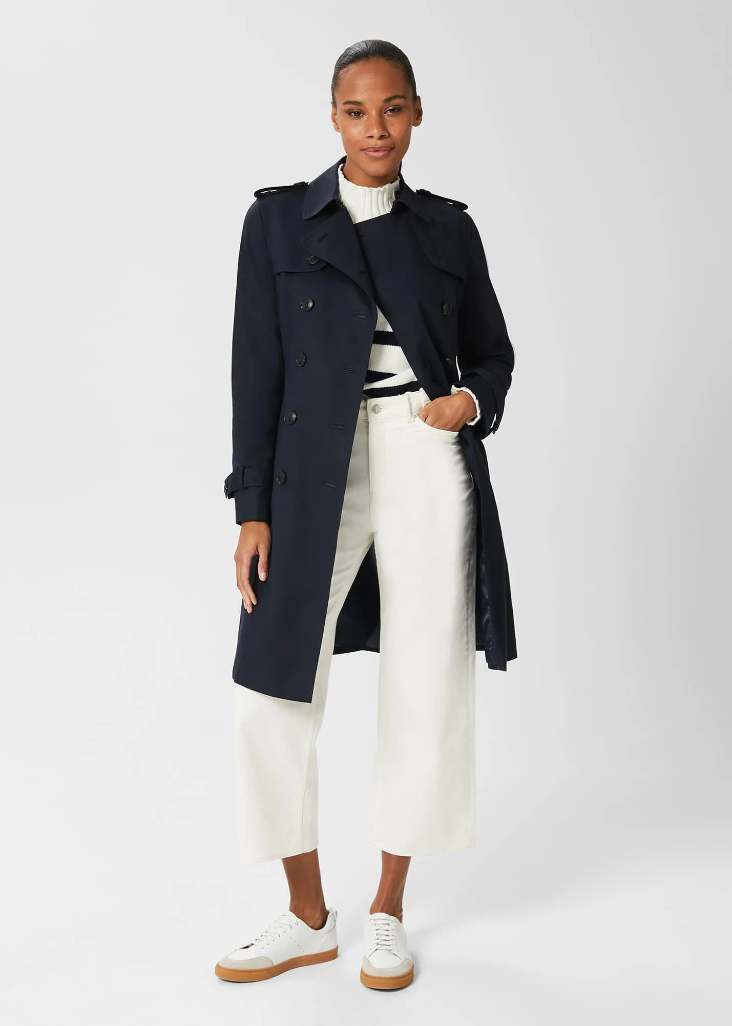 Saskia Shower Resistant Trench Coat 