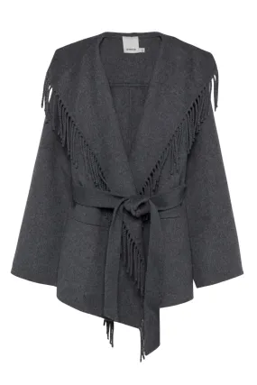 Simkhai Rowen Fringe Jacket - Grey Melange