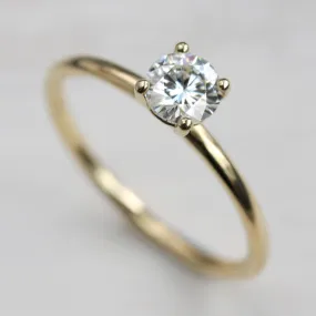 Size 6.5 - 5mm Basket Solitaire