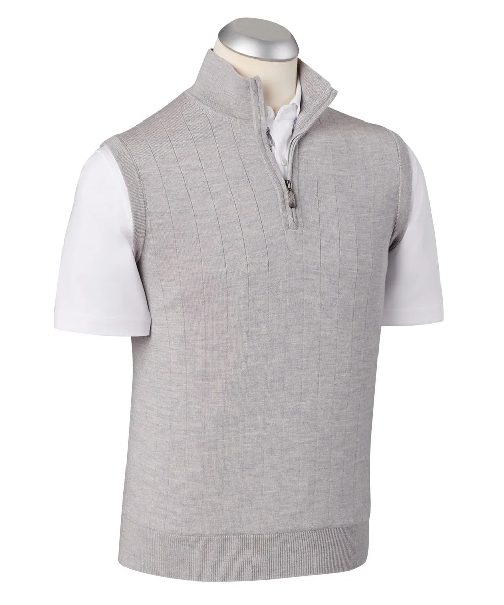 Solid Quarter-Zip Wind Sweater Vest