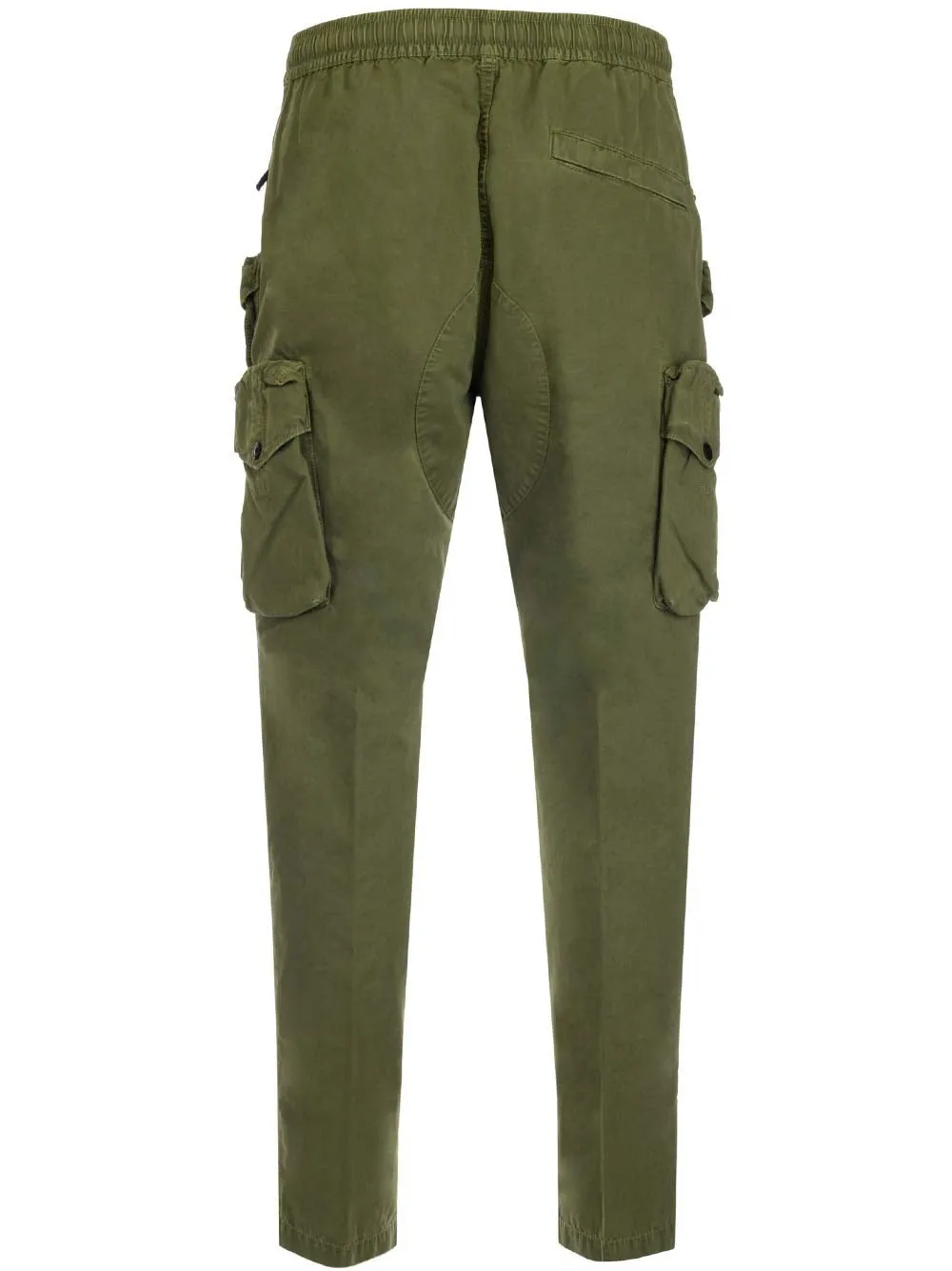 Stone Island High Waist Logo Patch Cargo Pants