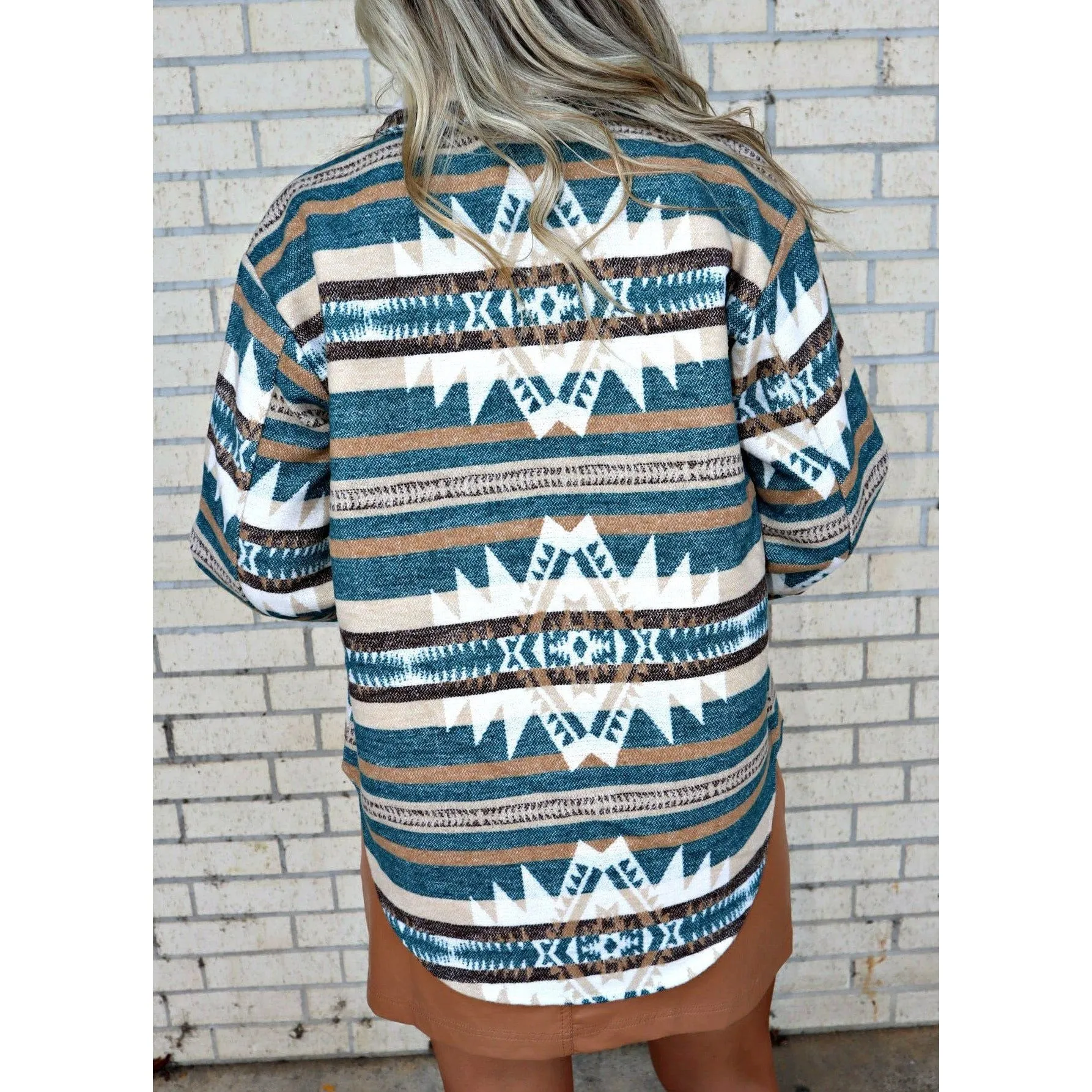 Teal Aztec Jacket