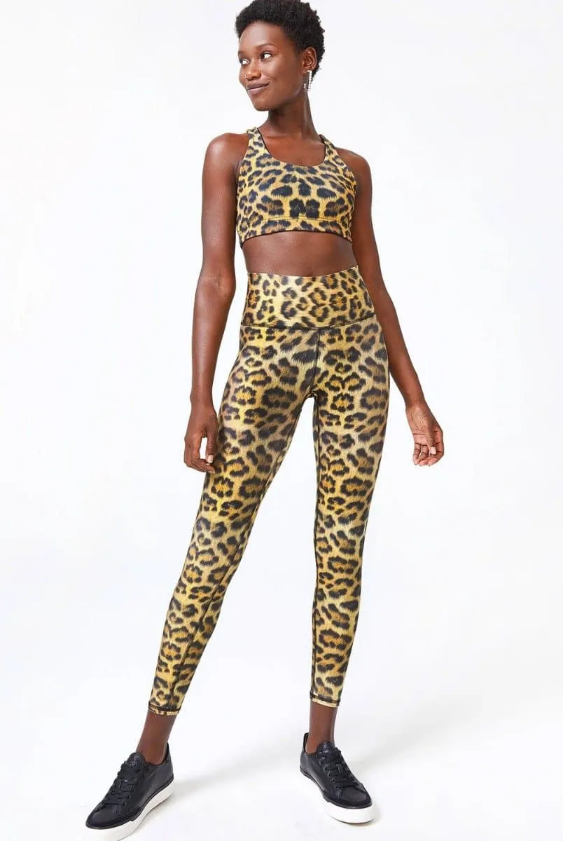 Terez Leopard Goals Tall Band Legging