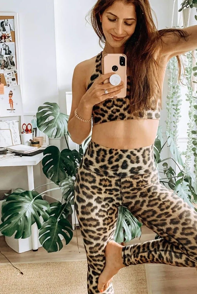 Terez Leopard Goals Tall Band Legging