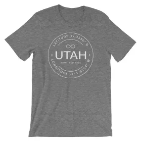 Utah - Short-Sleeve Unisex T-Shirt - Latitude & Longitude