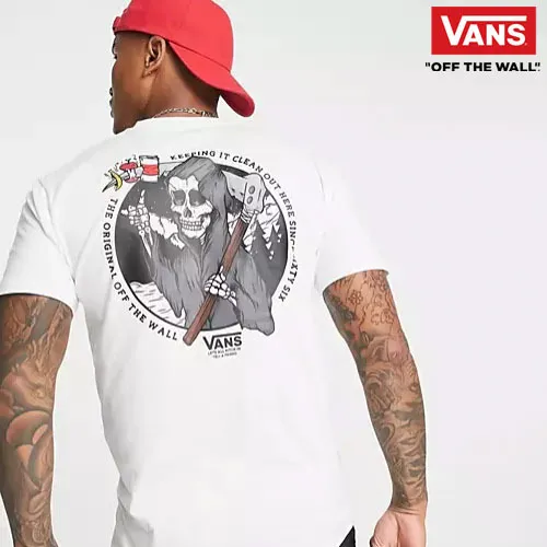 VANS  |Crew Neck Short Sleeves Logo Crew Neck T-Shirts