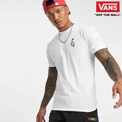 VANS  |Crew Neck Short Sleeves Logo Crew Neck T-Shirts