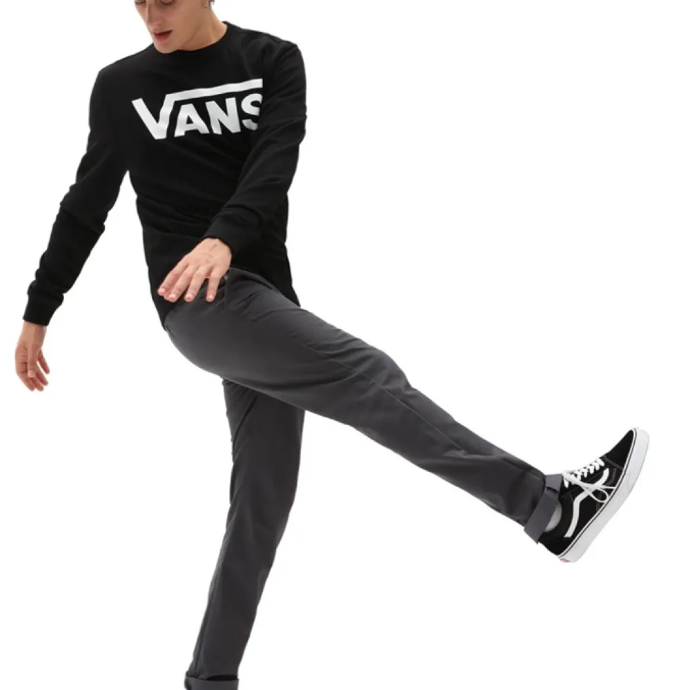 VANS  |Unisex Street Style U-Neck Long Sleeves Plain Cotton Logo