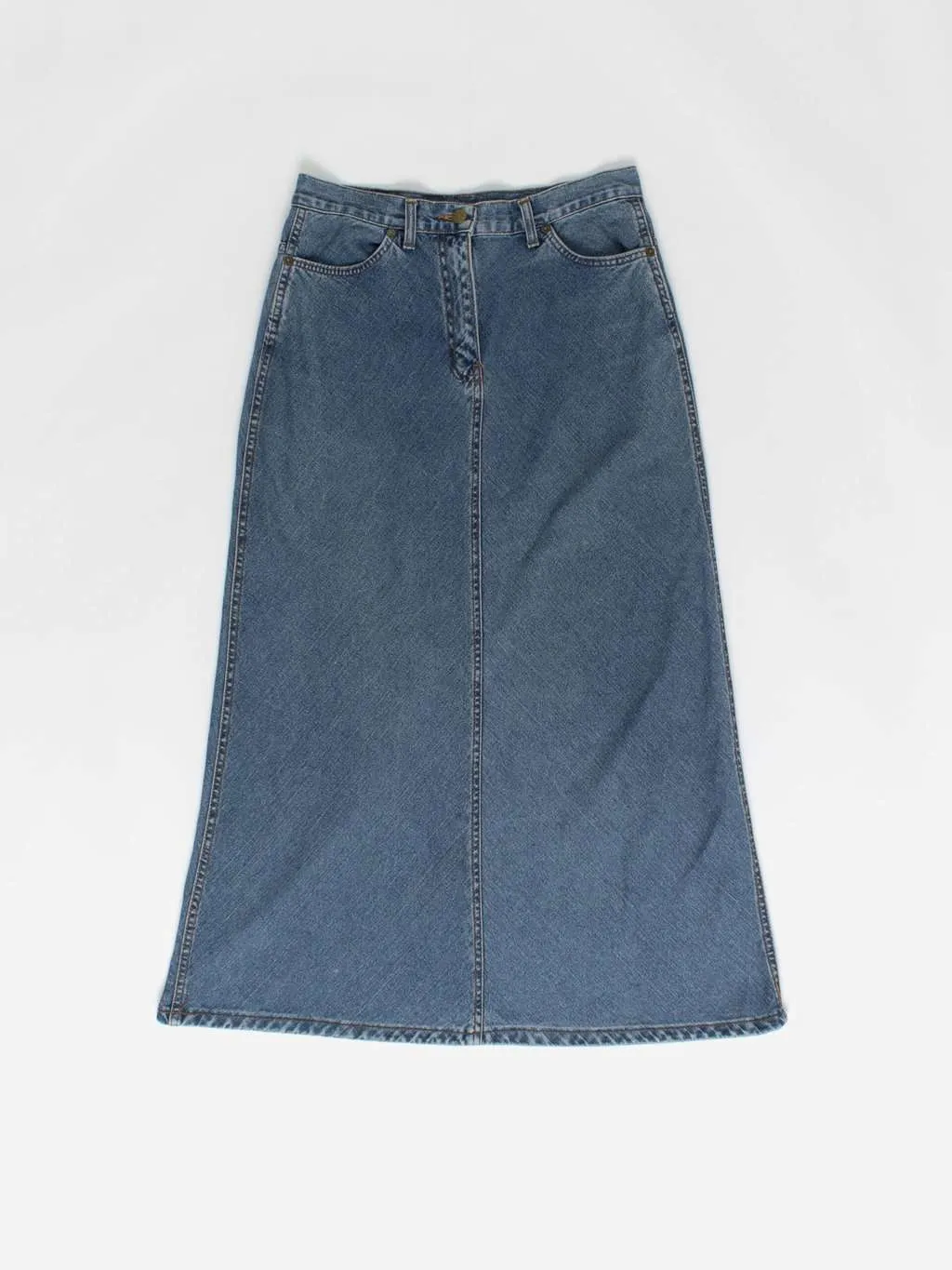 Vintage Laura Ashley long denim skirt – Medium