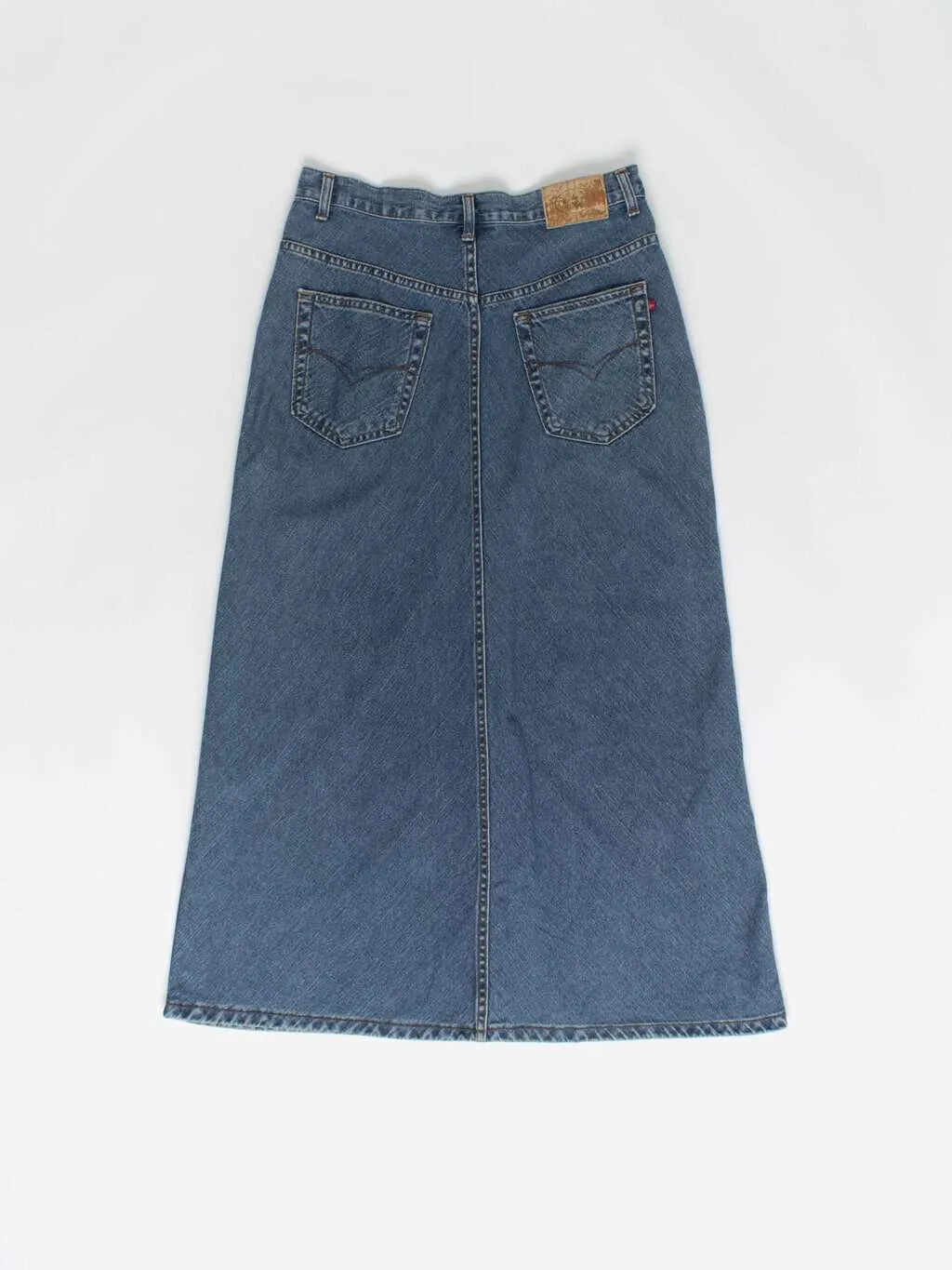 Vintage Laura Ashley long denim skirt – Medium