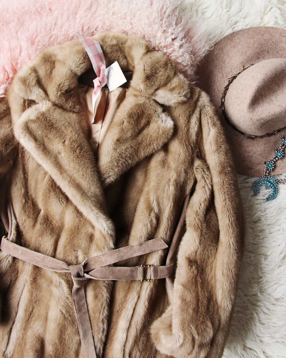 Vintage Lux 70's Faux Fur Coat