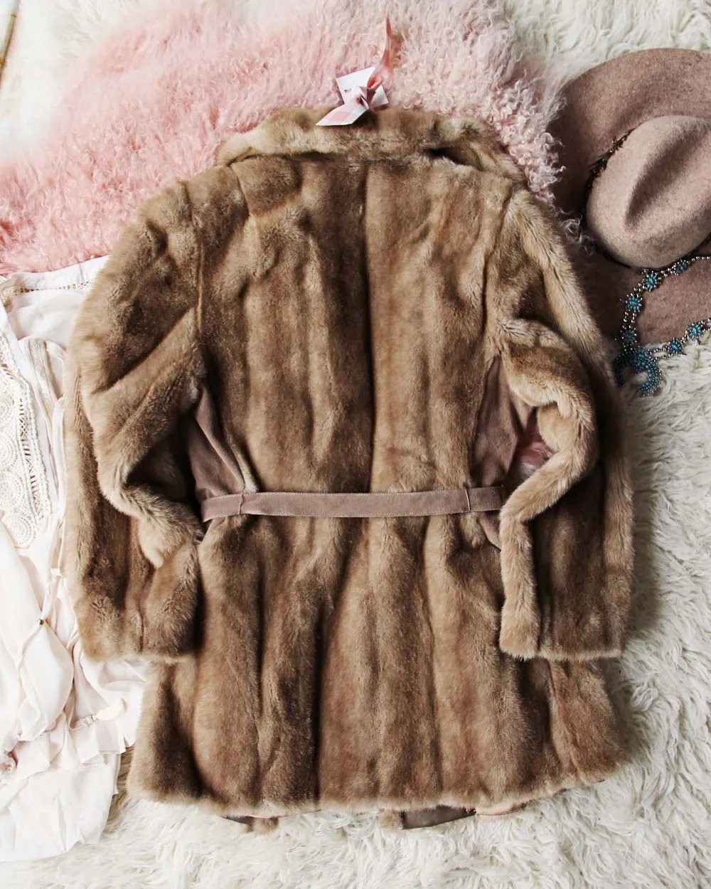 Vintage Lux 70's Faux Fur Coat