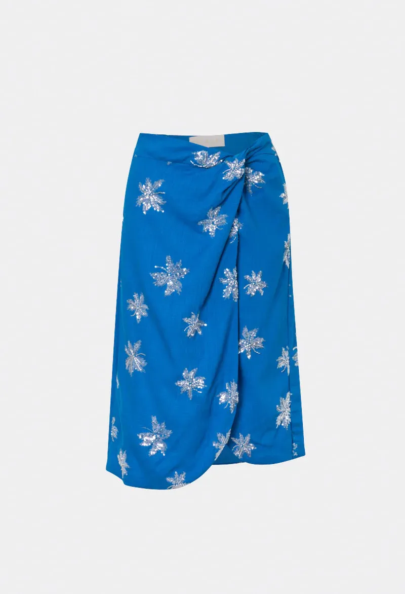 Waimari - Ari Midi Skirt - Cobalt Blue