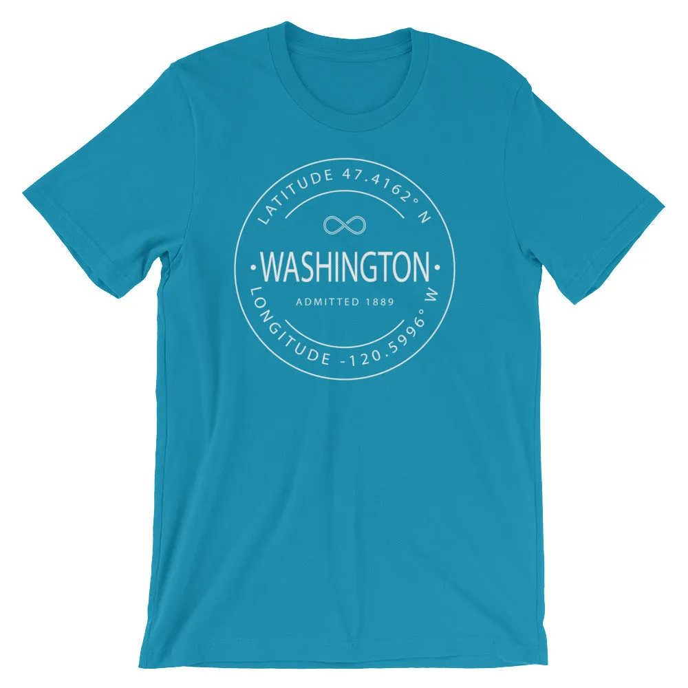 Washington - Short-Sleeve Unisex T-Shirt - Latitude & Longitude