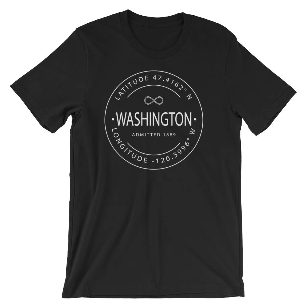 Washington - Short-Sleeve Unisex T-Shirt - Latitude & Longitude