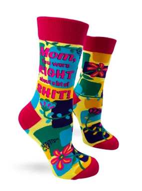 Women's Mom You Were Right Crew Socks