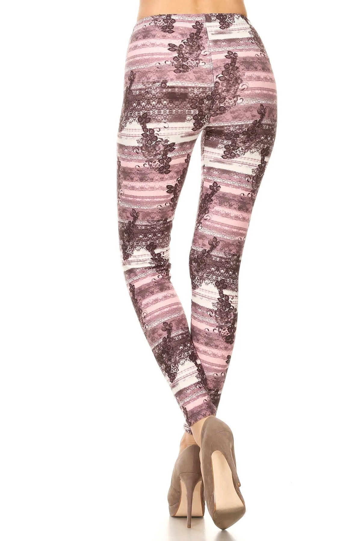 Women's Regular Floral with Border Pattern Printed Leggings